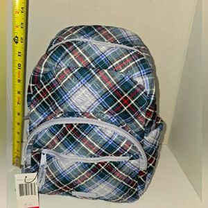 Vera Bradley Essentials Compact plaid backpack quilted